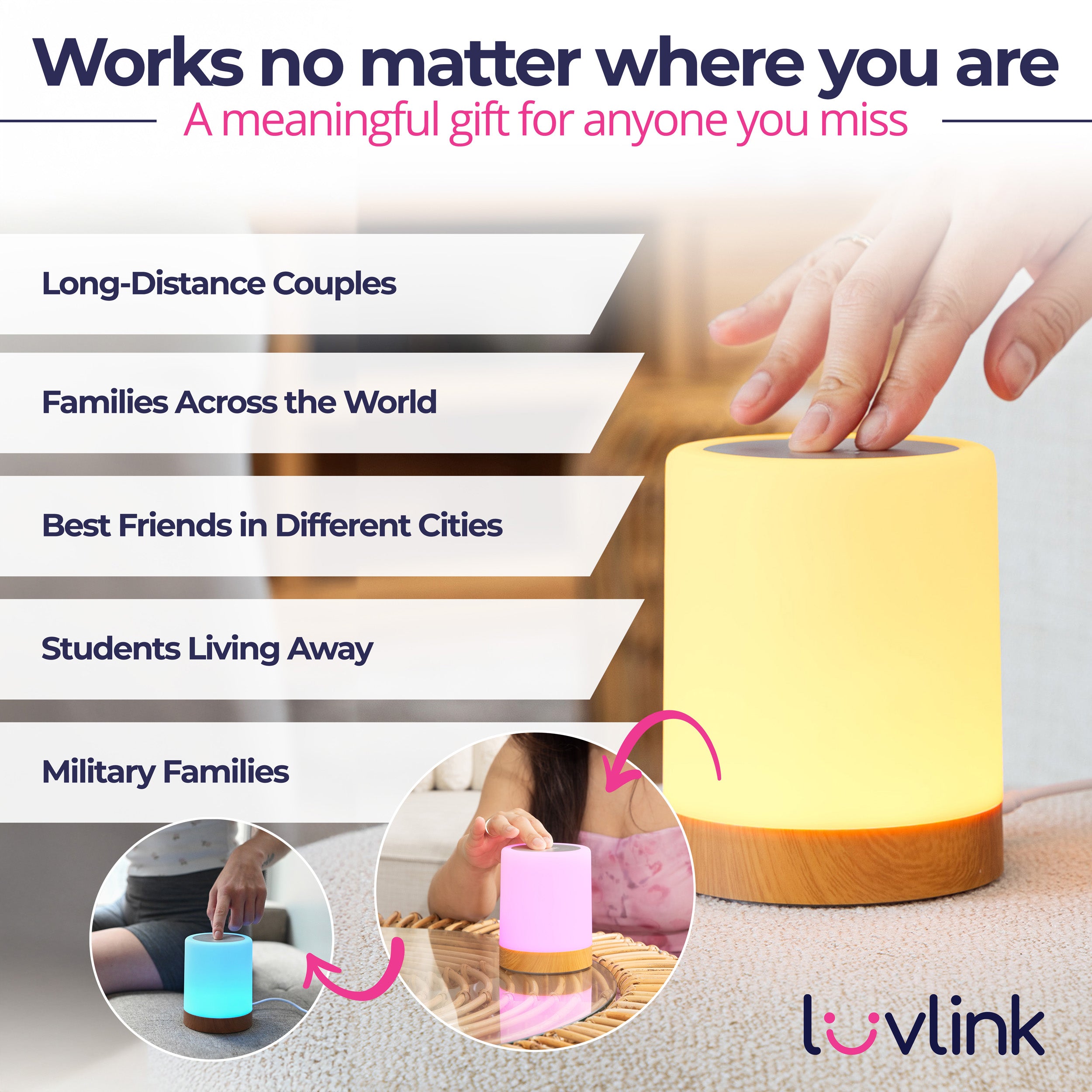 Friendship Lamps by LuvLink® - Long Distance Friendship Lamp