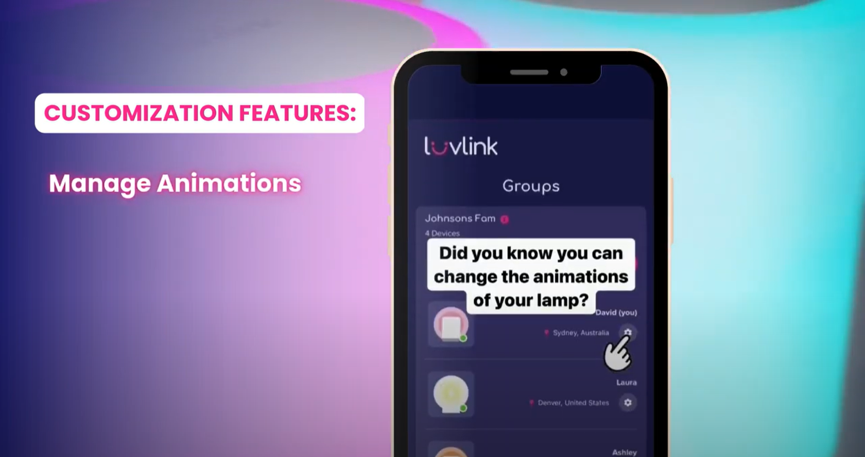 Load video: Customize your Lamp by Managing your device