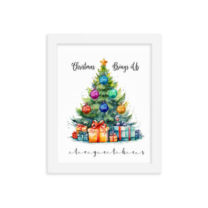 'Christmas Brings Us Together' custom framed print