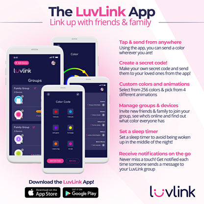 LuvLink App benefits of the Friendship Lamp