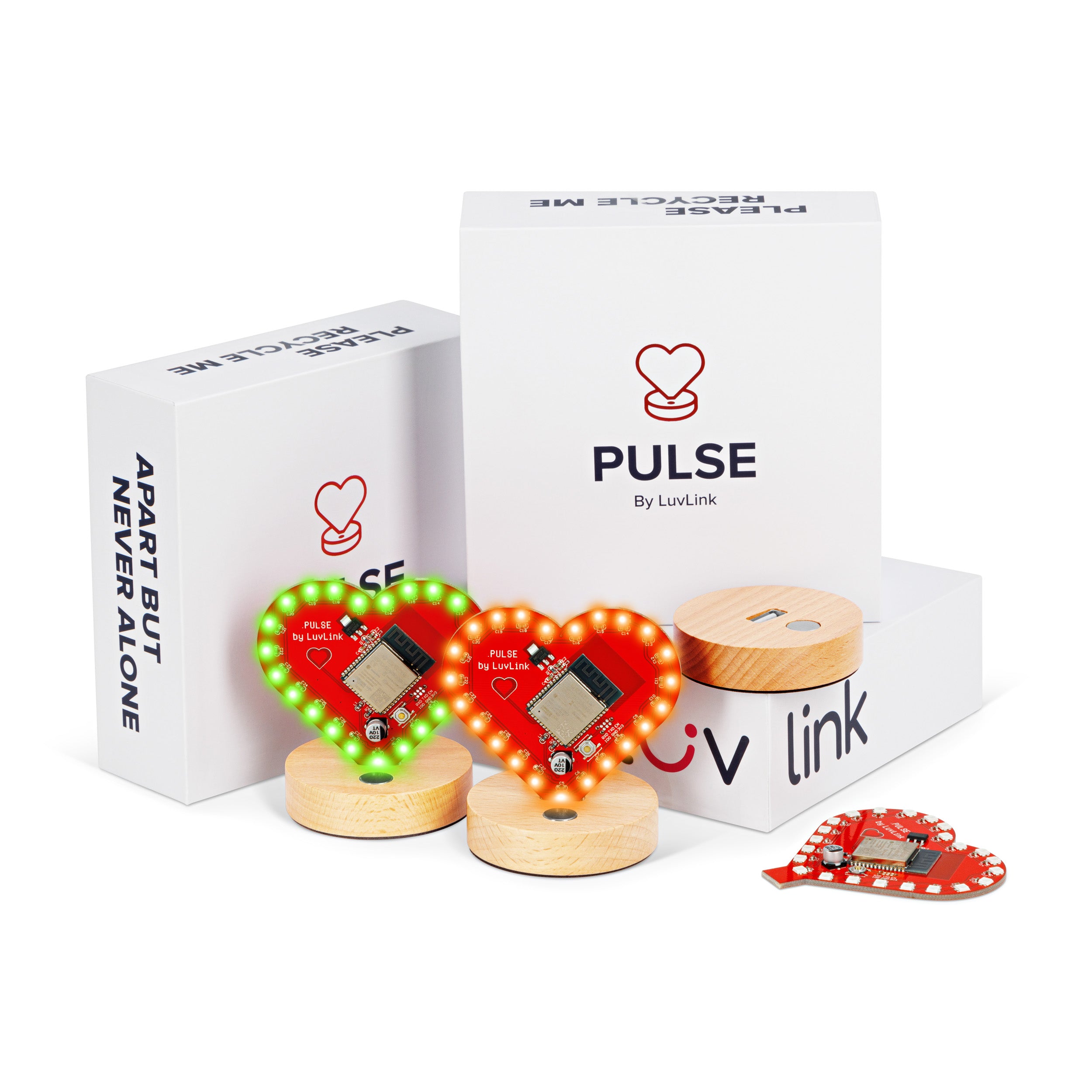Distance Lamp Pulse Heart Friendship Lamps by LuvLink® - Long Distance Lamps