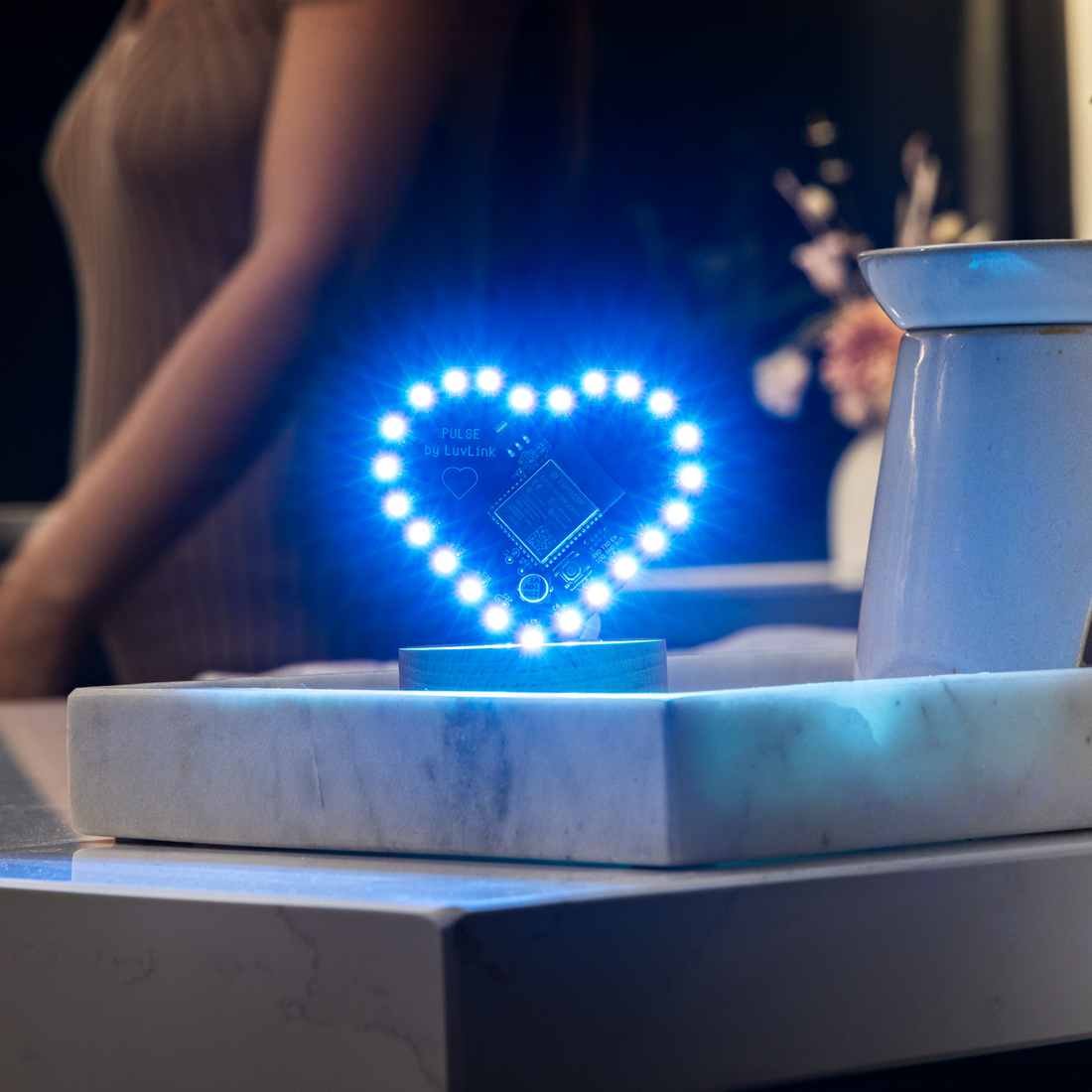Distance Lamp Pulse Heart Friendship Lamps by LuvLink® - Long Distance Lamps