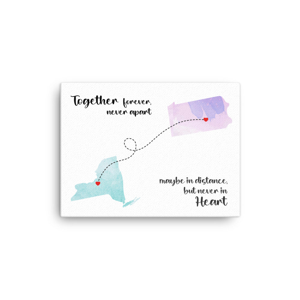 'Together forever never apart' custom canvas