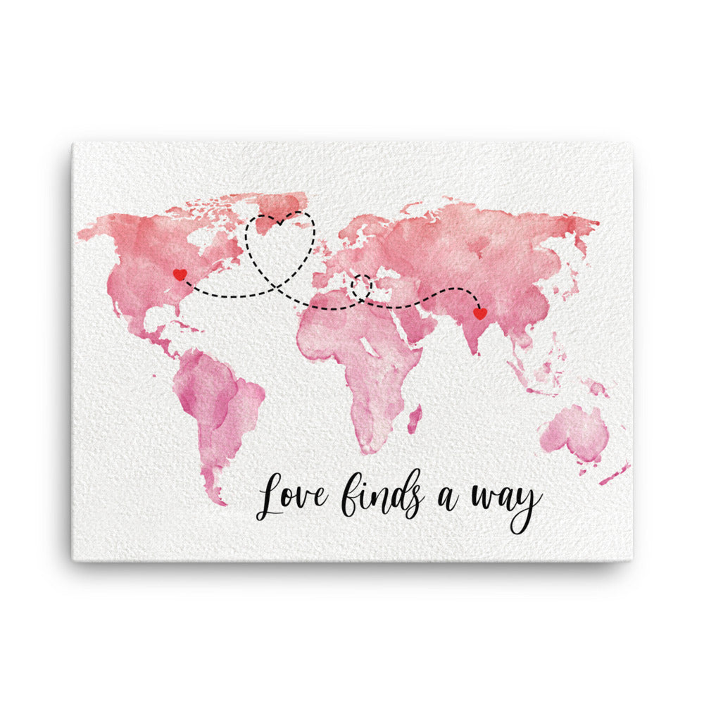 'Love finds a way' custom canvas