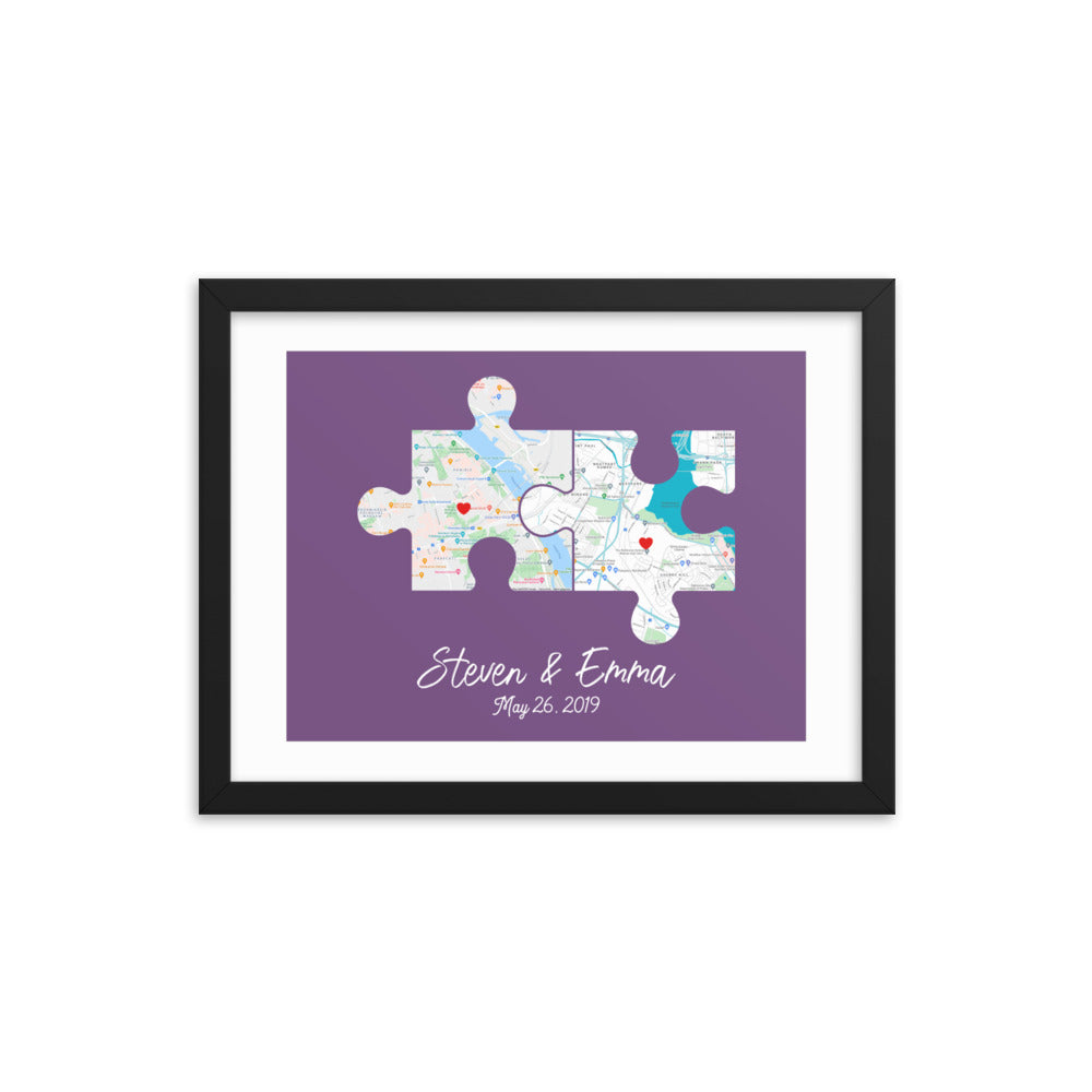 'Puzzle of Love' custom framed print