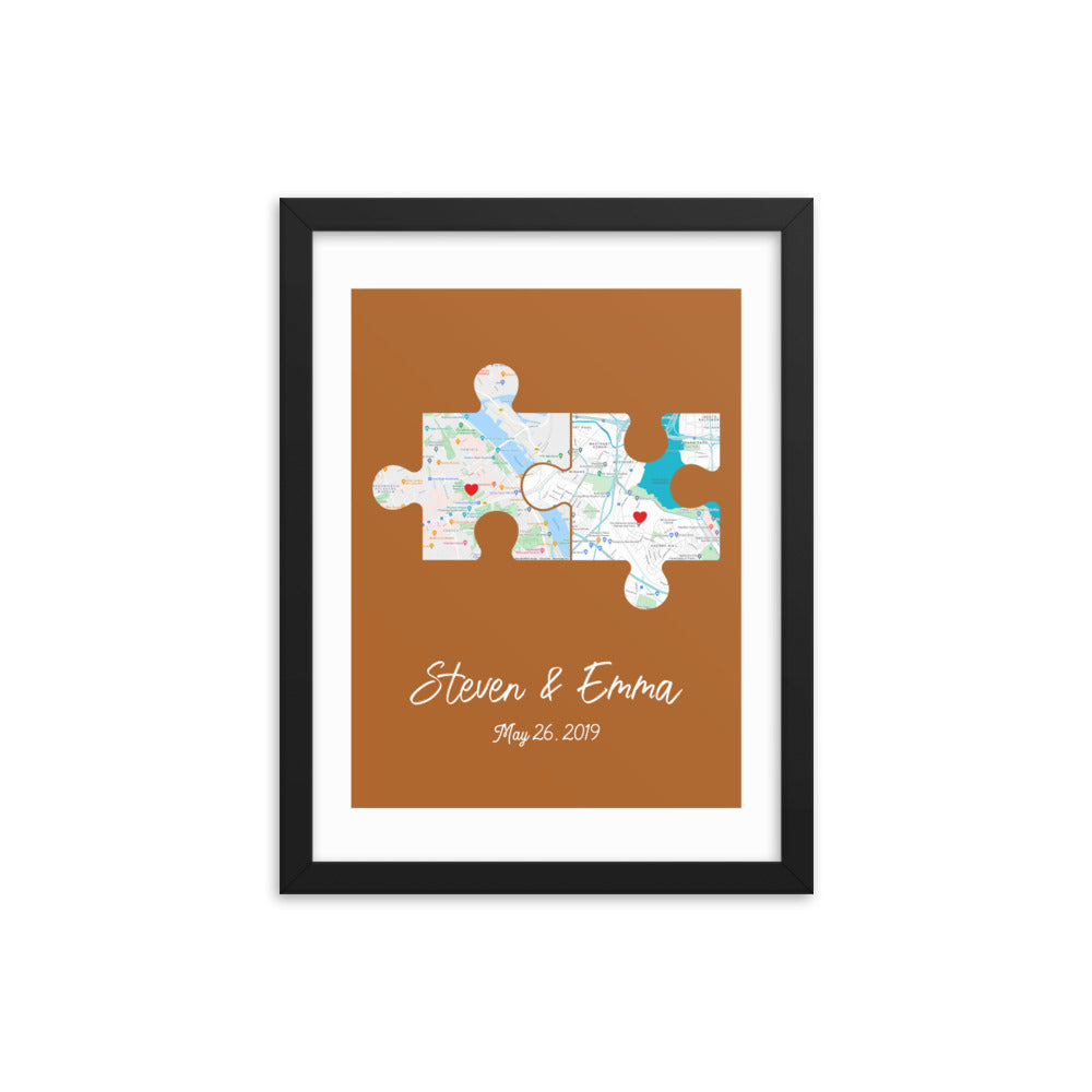 'Puzzle of Love' custom framed print