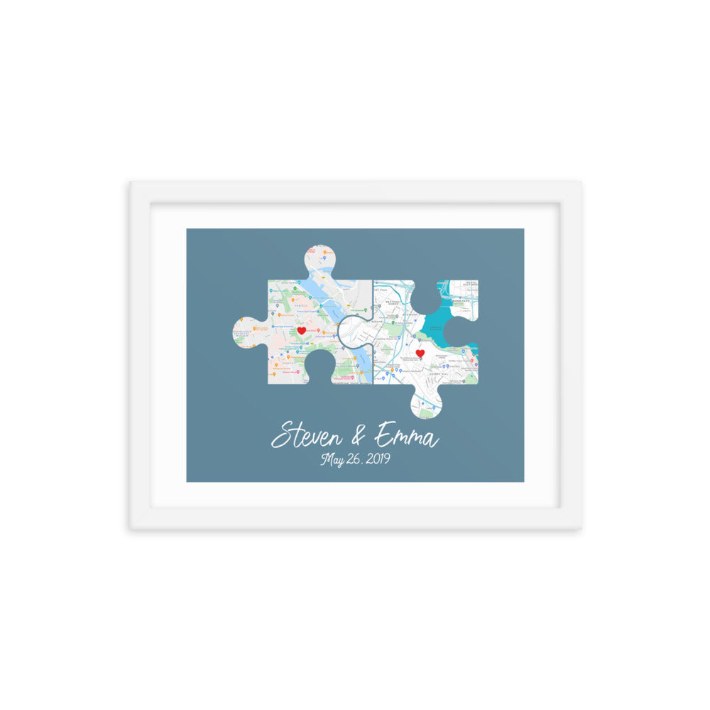 'Puzzle of Love' custom framed print