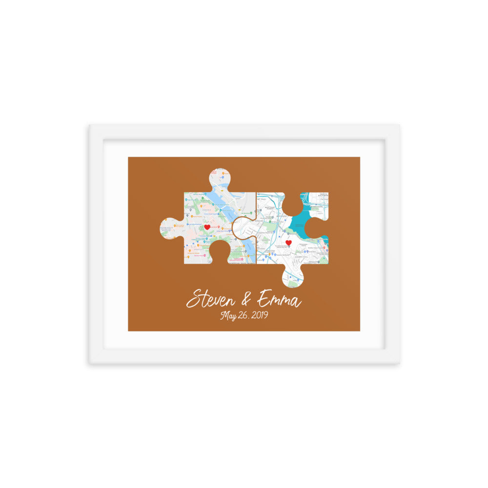 'Puzzle of Love' custom framed print