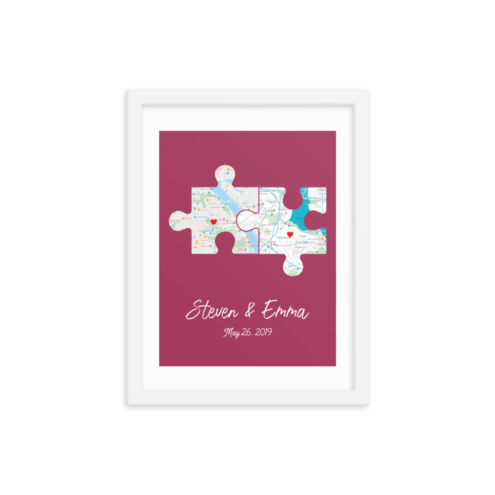 'Puzzle of Love' custom framed print