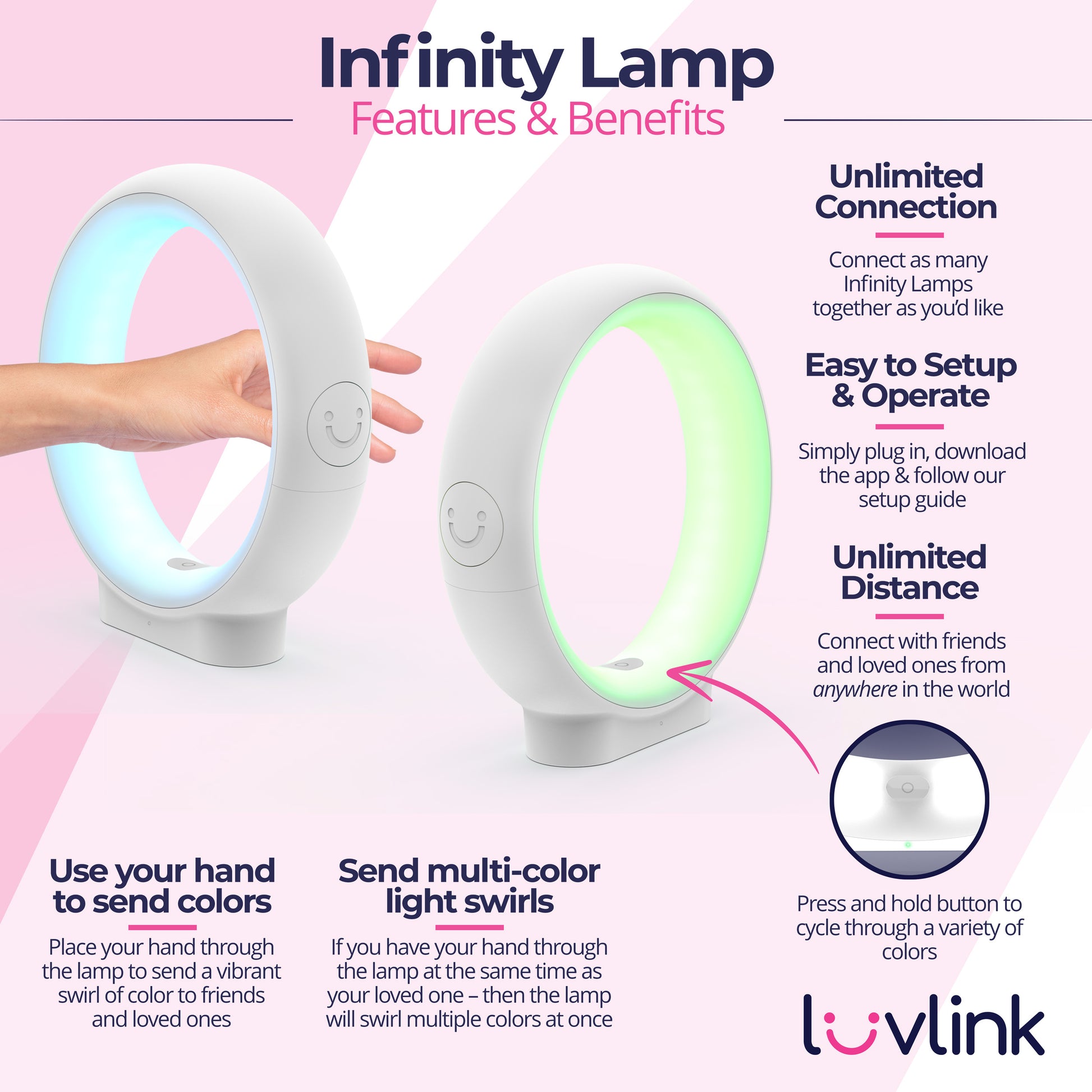 Award Winning Infinity Friendship Lamps by LuvLink®